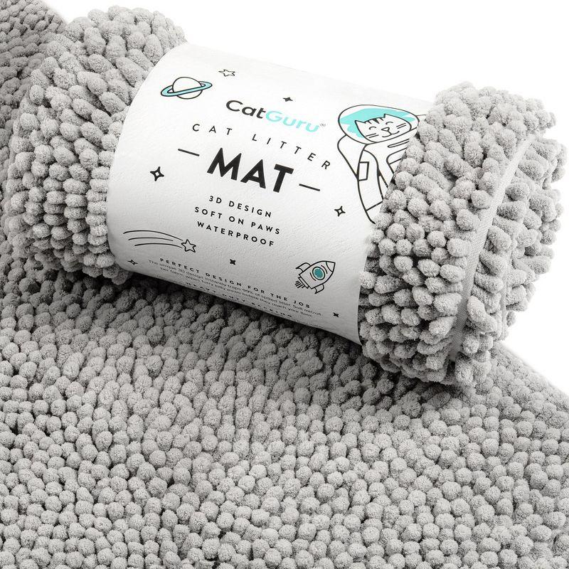 Gray Medium Waterproof Non-Slip Cat Litter Mat