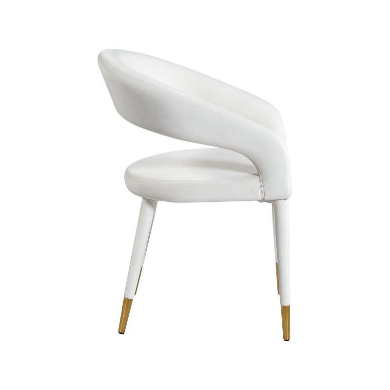 Meridian Furniture,Destiny Cream Velvet Dining Chair