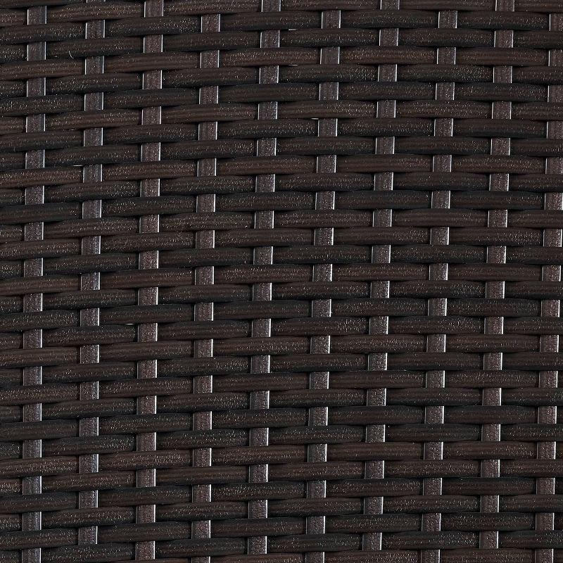 Palm Harbor Outdoor Wicker Sofa In Brown with Gray Cushions - Crosley: All-Weather, Fade-Resistant Patio Furniture