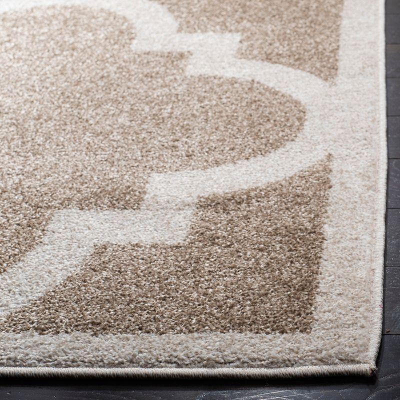 Reversible Wheat & Beige Synthetic 6' x 9' Easy-Care Area Rug