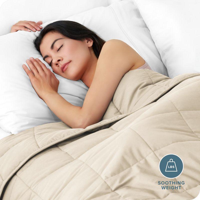Bare Home Cotton Twill Weighted Blanket