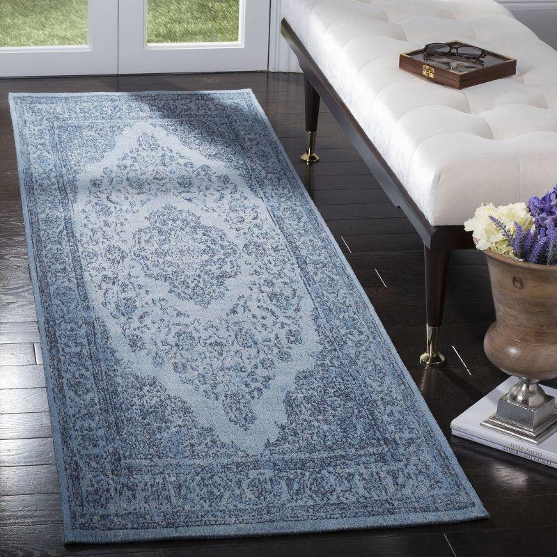 Classic Vintage CLV121 Loomed Indoor Runner Rug - Blue - 2'4"x8' - Safavieh
