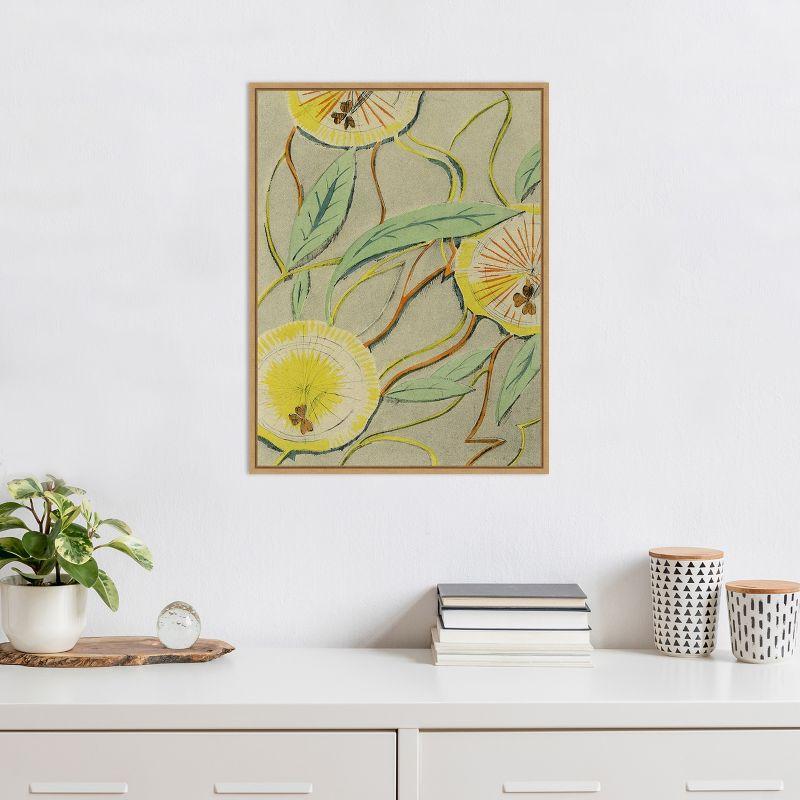 Amanti Art Delicate Floral Pattern I by Baxter Mill Archive Canvas Wall Art Print Framed 18 x 24-in.