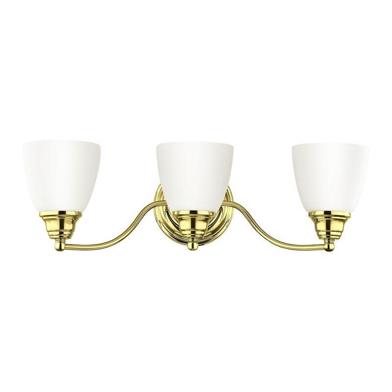 Livex Lighting Somerville 3 - Light Vanity in  Polished Brass
