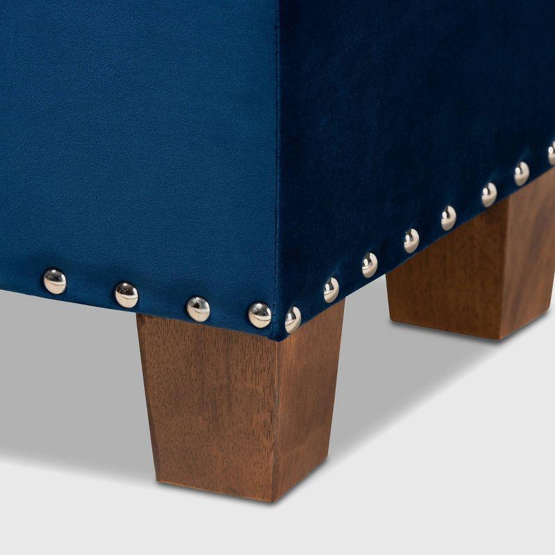 Hannah Velvet Upholstered Button Tufted Storage Ottoman Bench -  Baxton Studio