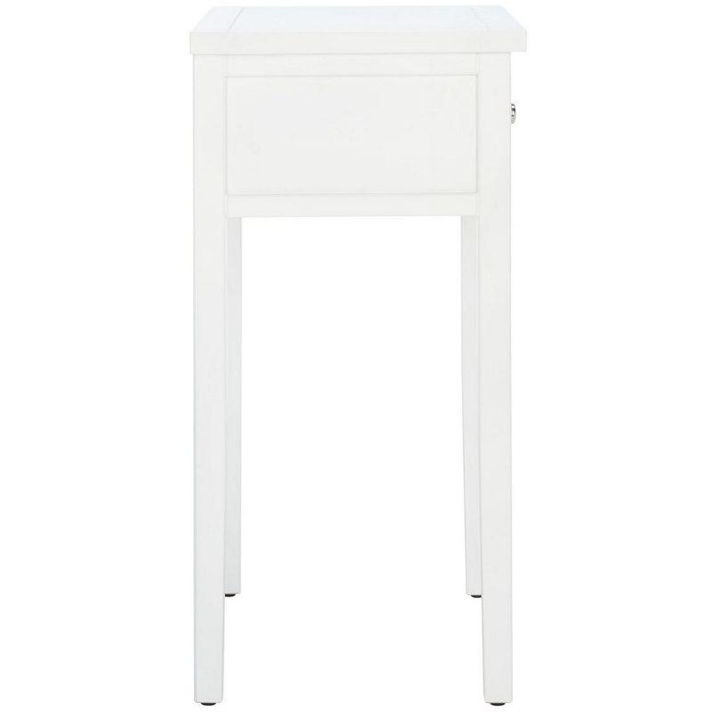 Abel Nightstand with Storage Drawers - White - Safavieh.