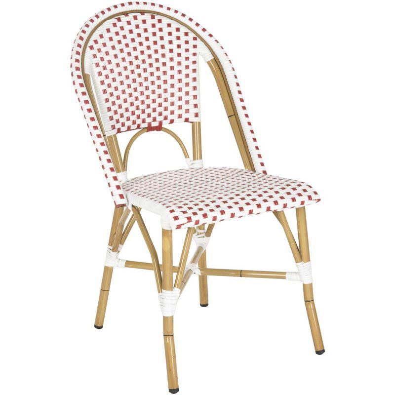 Salcha Side Chair (Set Of 2) - Indoor/Outdoor - FOX5210 - Red/White - Safavieh