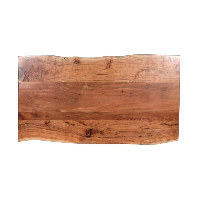 Acacia Wood & Metal Hairpin 51" Live Edge Coffee Table