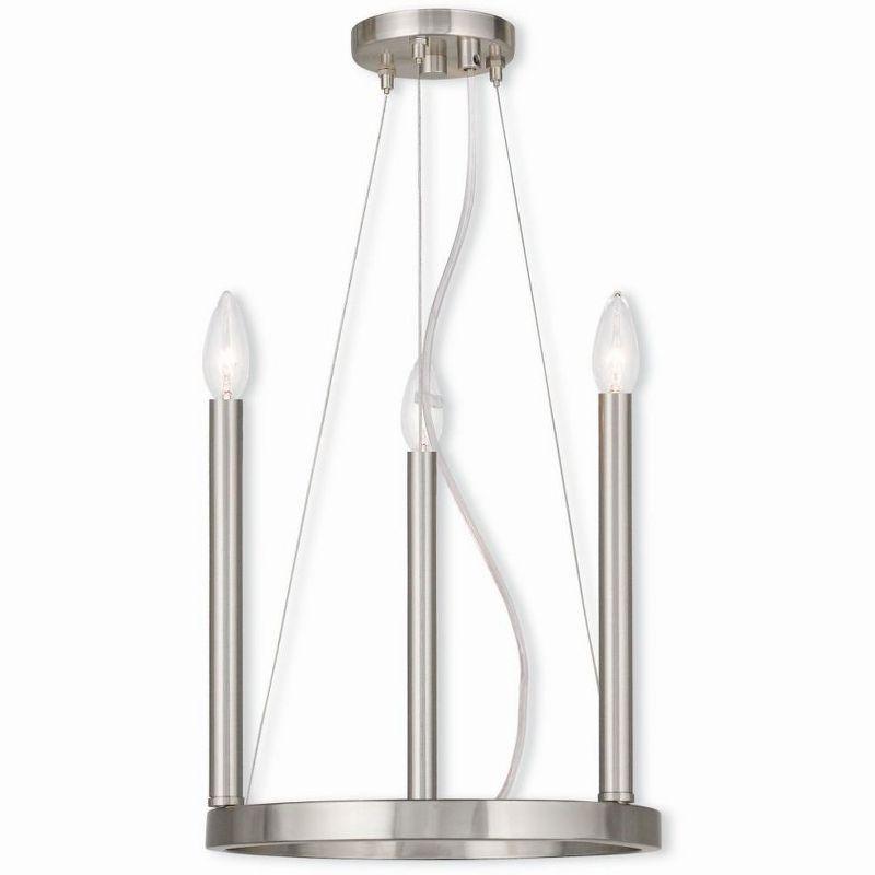 Livex Lighting Alpine 3 - Light Chandelier in  Brushed Nickel