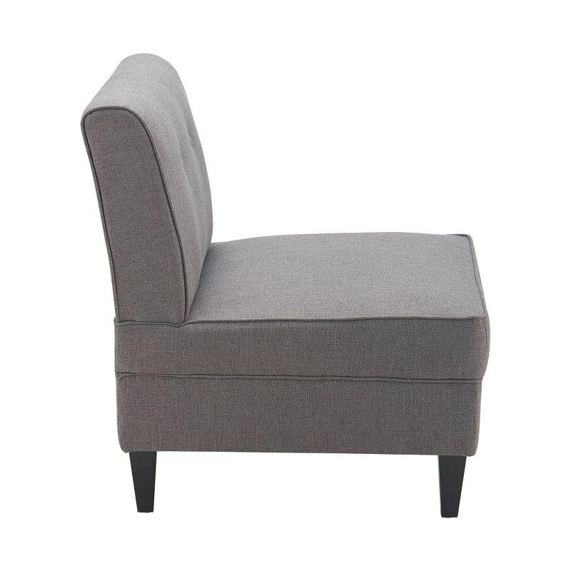 Serta Copenhagen Slipper Chair, Tufted Backrest, Sinuous Spring Seat Cushion, Polyester Fabric