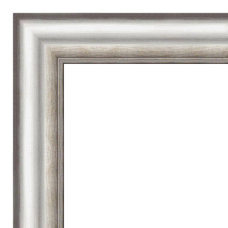 21" x 25" Salon Framed Wall Mirror Silver - Amanti Art: Modern Beveled, No Assembly Required