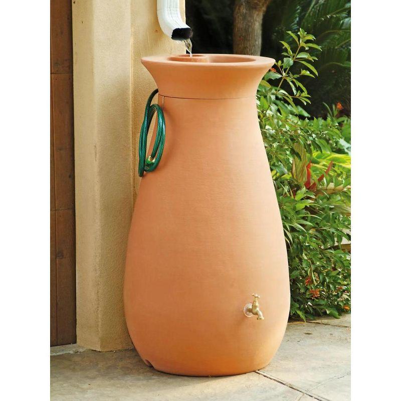 Algreen 65 Gallon Plastic Rain Barrel with Planter Top