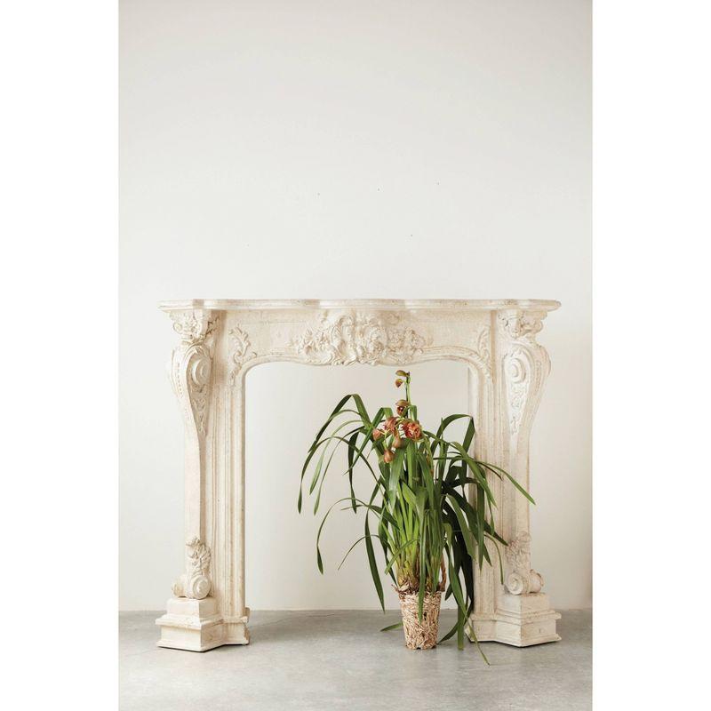 One Allium Way® Berthine Ornate Decorative Fireplace Mantel