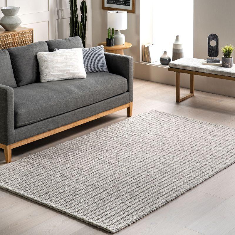 Nuloom Aaleigha Casual Striped Wool Indoor Area Rug