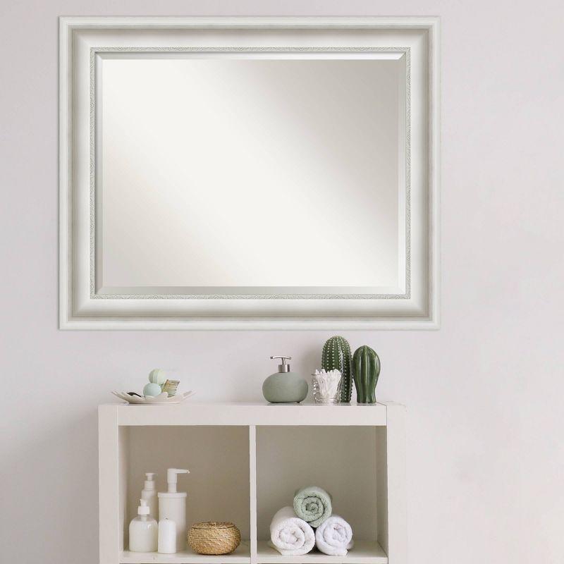 Parlor Framed Bathroom Vanity Wall Mirror White - Amanti Art