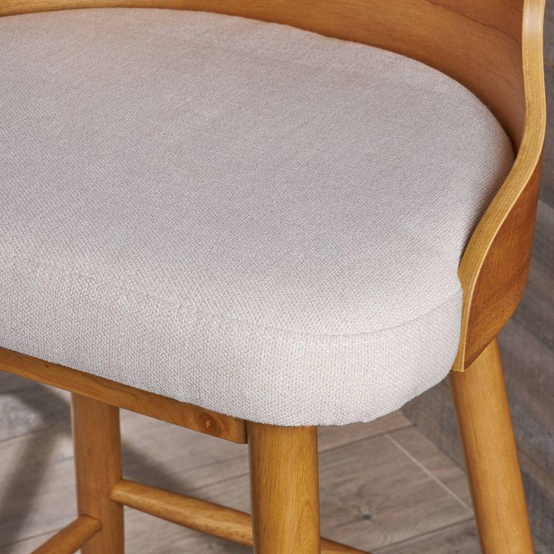 Overturf Upholstered Counter Stool with Solid Wood Frame (Set of 2)