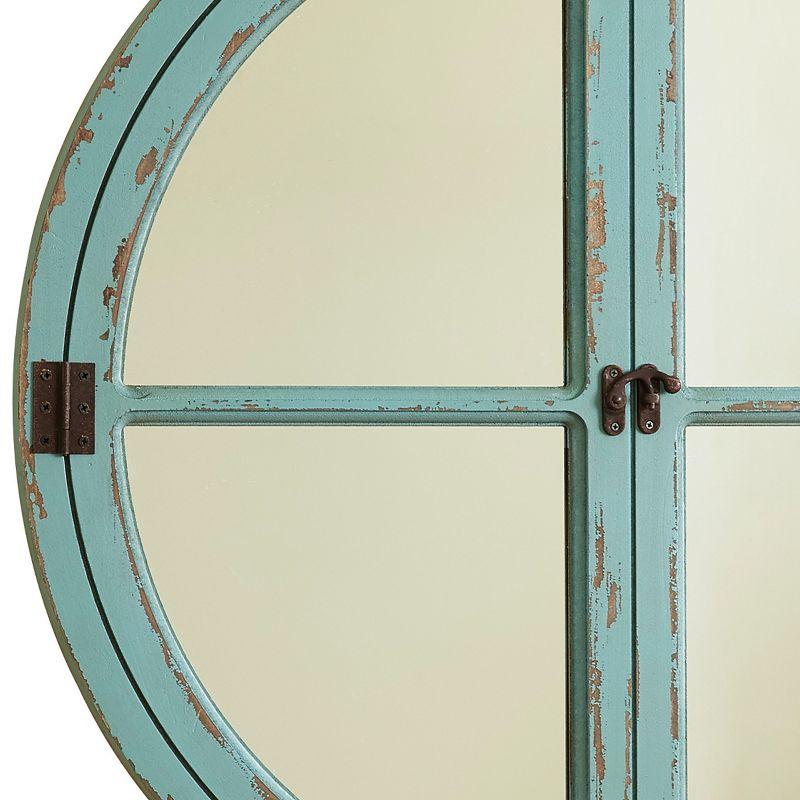 Park Designs Sea Green Round Window Wood Mirror 27.75"H