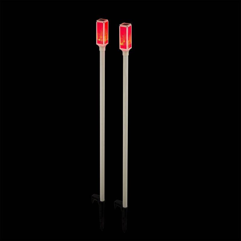 Alpine White Solar Powered Integrated LED Pathway Light Pack