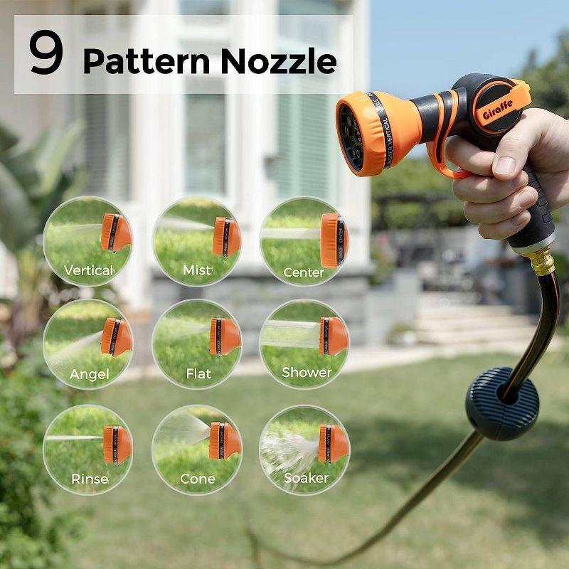 Giraffe Tools 78' Garden Retractable Mounted Hose Hangers Dark Gray