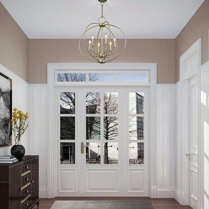 Livex Lighting Milania 6 - Light Chandelier in  Antique Brass