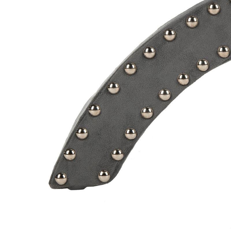 Mystic Ottoman with Silver Nail Heads - Grey - Safavieh