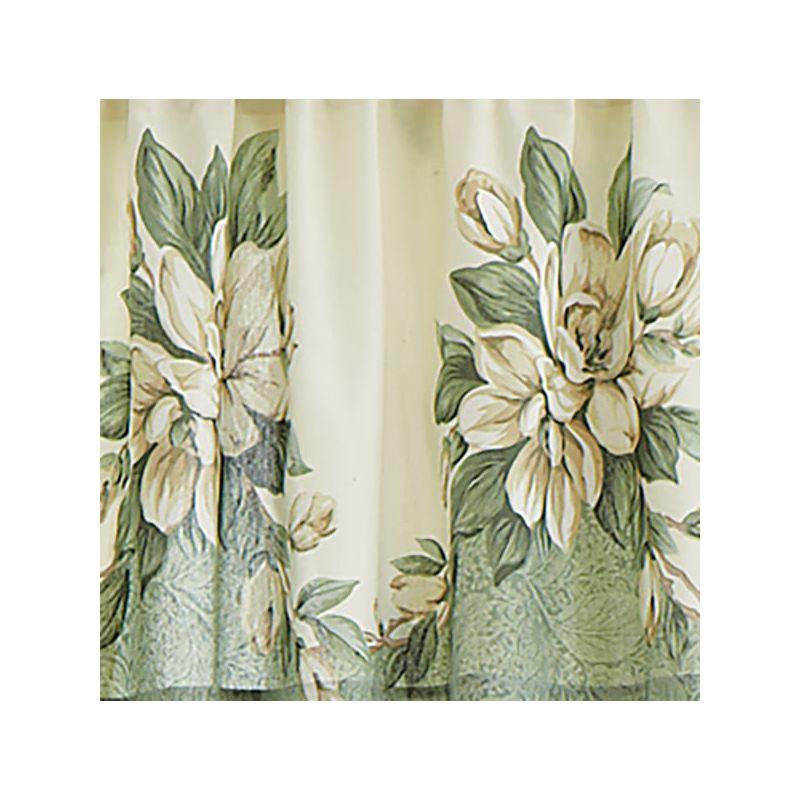 Collections Etc Floral Magnolia Garden Curtain Collection Valance Sage