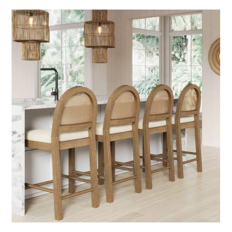 Nathan James Bailey Upholstered Counter Stool with Solid Wood Frame