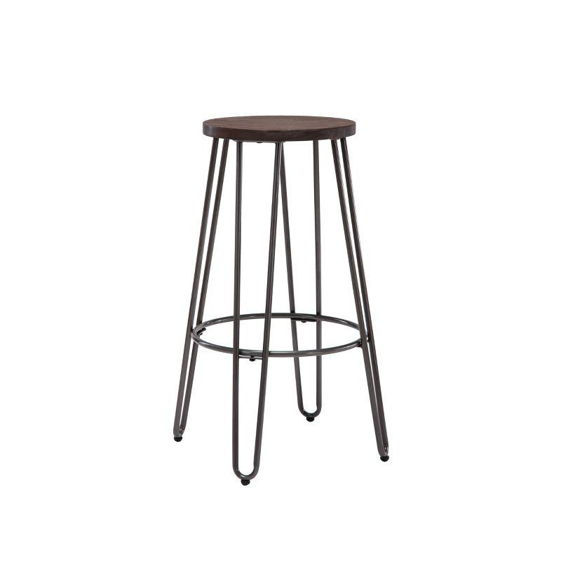 29" Quinn Barstool Metal - ACEssentials: Powder-Coated Steel Frame, Fixed Height, Mid-Century Modern Design