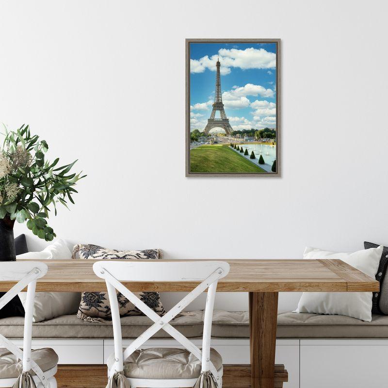 Amanti Art Eiffel Tower Paris III by Alan Blaustein Canvas Wall Art Print Framed 16 x 23-in.