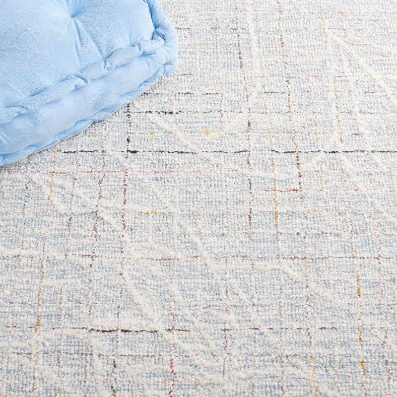 Metro MET881 Hand Tufted Indoor Area Rug - Blue/Ivory - 6'x6' - Safavieh