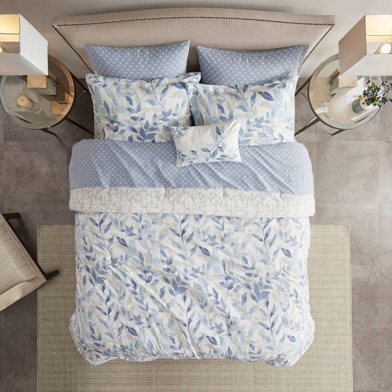 Madison Park Essentials Sofia Microfiber Reversible Comforter Set with Bed Sheets