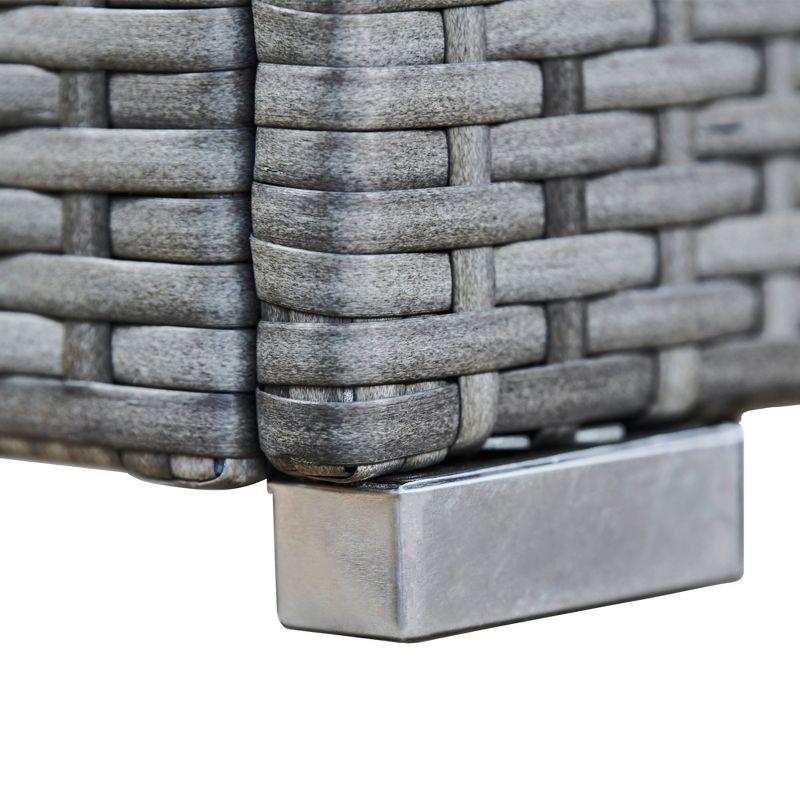 Teamson Home Outdoor PE Rattan & Wicker Propane Tank for 20-lb. tanks Cover Table