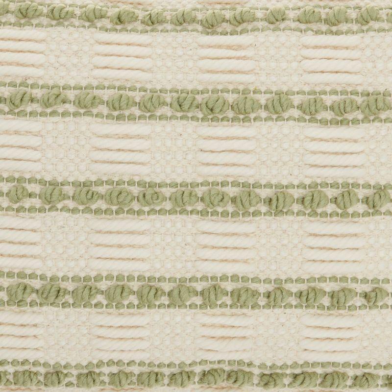 Mina Victory GC384-012020 Textured Cotton Blend Throw Pillow