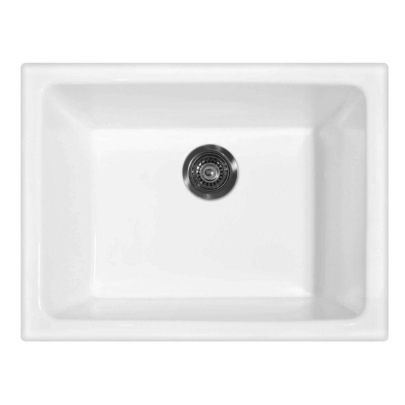 Fine Fixtures Single Bowl Fireclay Undermount Kitchen Sink - 27" x 19"