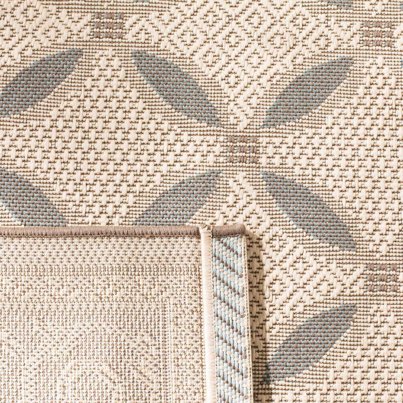Courtyard CY7107 Power Loomed Indoor/Outdoor Area Rug - Beige/Dark Beig - 5'3"x7'7" - Safavieh.