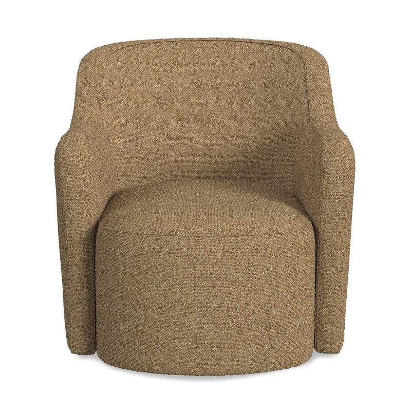 HomePop Upholstered Swivel Accent Chair Light Tan