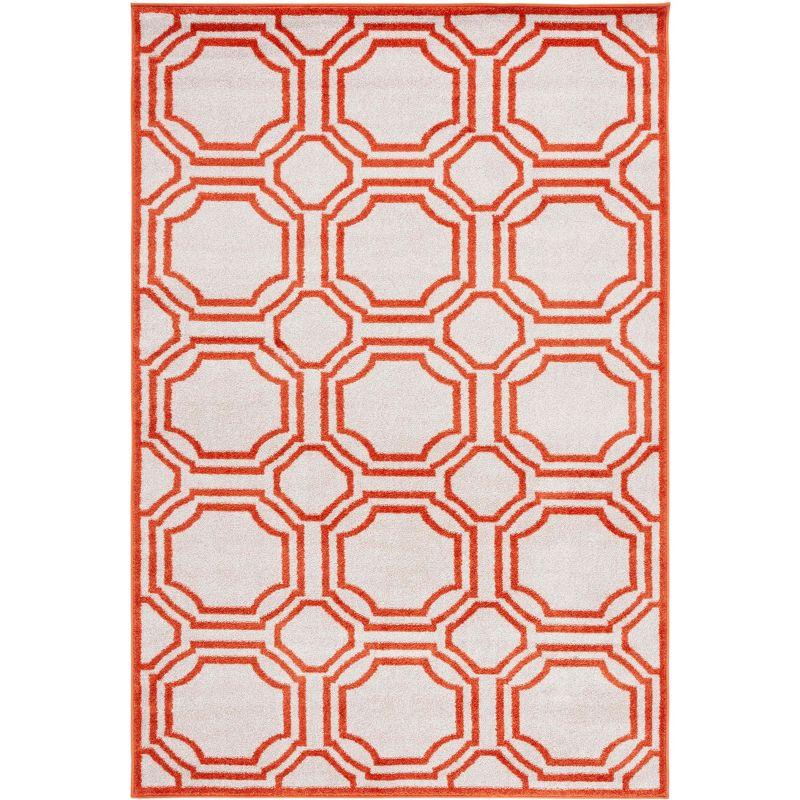 Amherst AMT411 Power Loomed Area Rug - Ivory/Orange - 5'3"x8' - Safavieh.