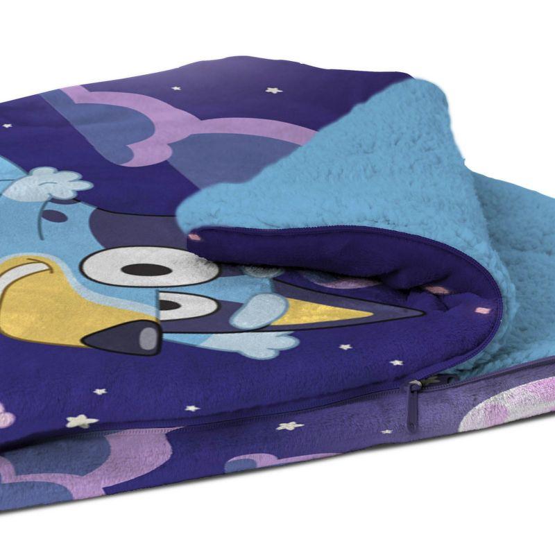 The Northwest Bluey Slumber Pups Silk Touch Throw Blanket Sherpa Slumber Bag 27x56 Inches