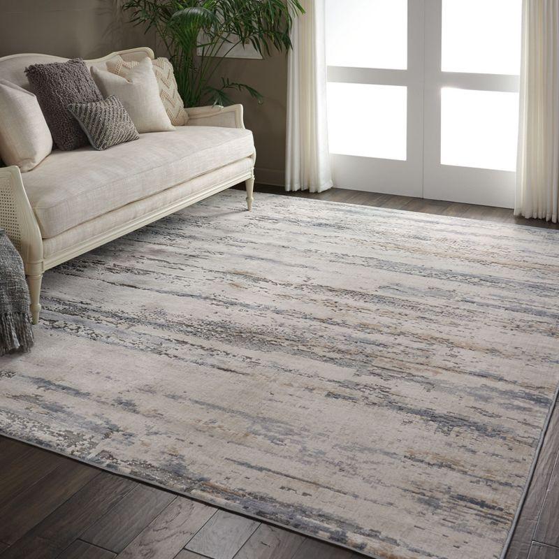 Nourison Rustic Textures Abstract Modern Indoor Area Rug Beige/Grey 7'10" x 10'6"