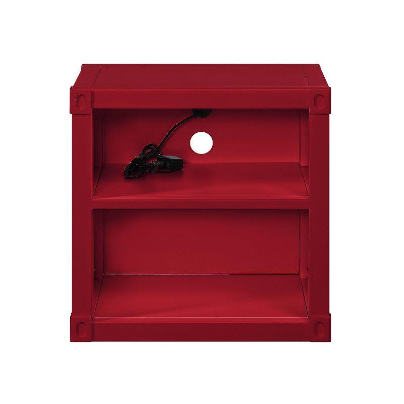 F&L Homes Studio Cargo Metal Nightstand W/USB