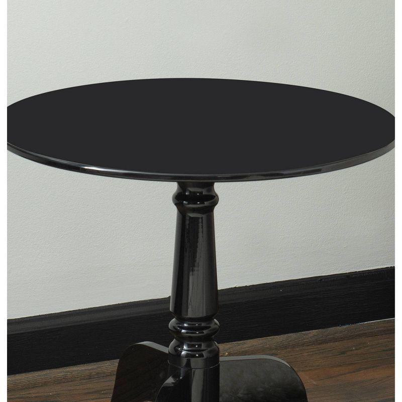 Acrylic Curvy Legs Glam End Table Black - Linon: Modern Chic, Clear Coated, Non-Toxic Finish