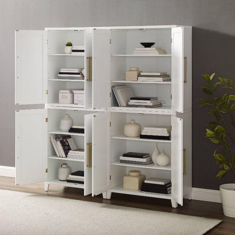 Crosley 70" Roarke 2pc Kitchen Pantry Storage Cabinet Set White