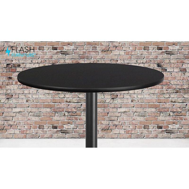 Carrus Round Laminate Dining Table Top with X-Shaped Base