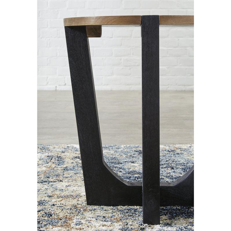 Signature Design by Ashley Hanneforth End Table, Brown & Black