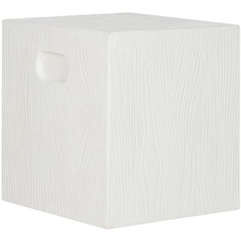 Cube Accent Stool - Indoor/Outdoor - VNN1003 - White - Safavieh