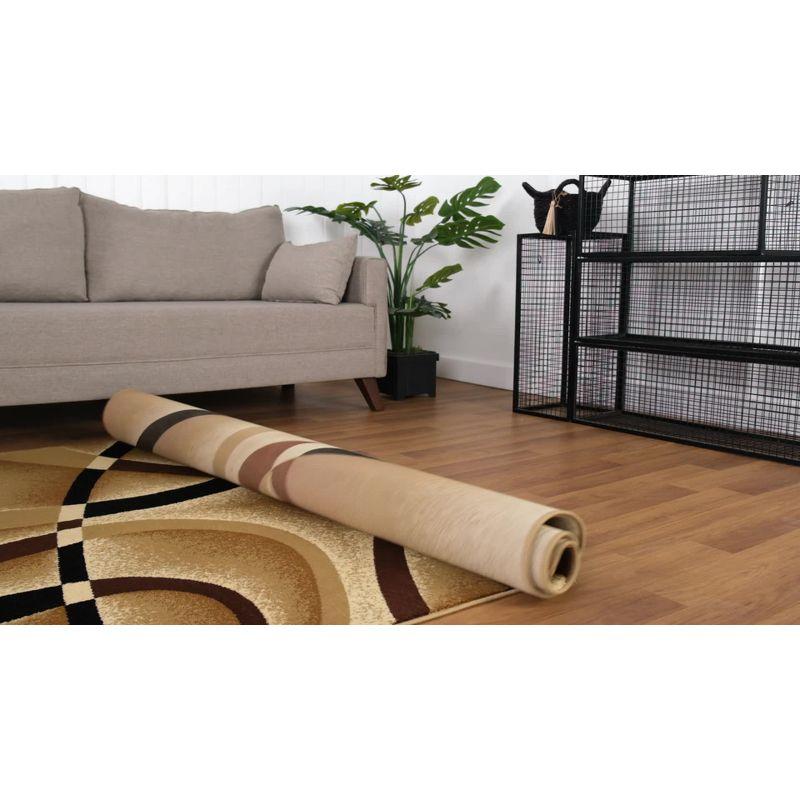 Luxe Weavers Victoria Collection Yellow 7x10 Modern Abstract Area Rug