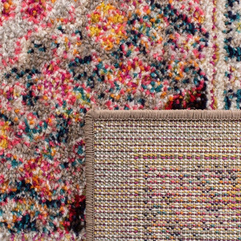 Madison 200 MAD252 Power Loomed Indoor Area Rug - Grey/Fuchsia - 4'x6' - Safavieh