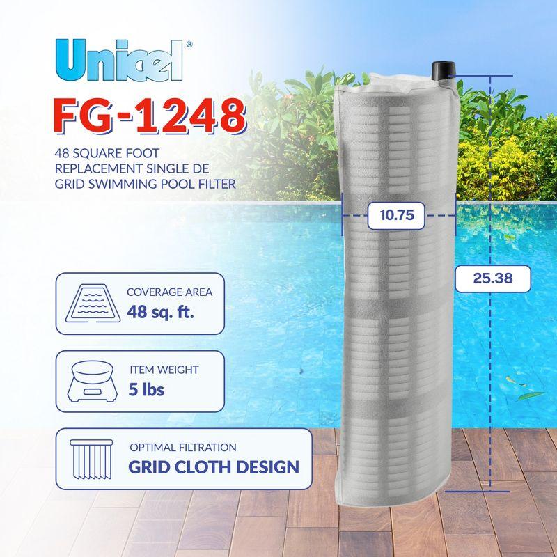 Unicel FG-1248 48 Square Foot Single Vertical DE Grid Replacement Swimming Pool Filter Compatible with Purex