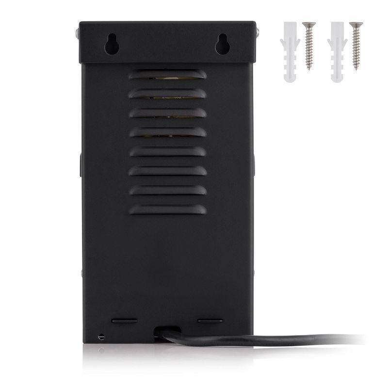 300 Watt Black Outdoor Transformer with Timer and Photo Cell