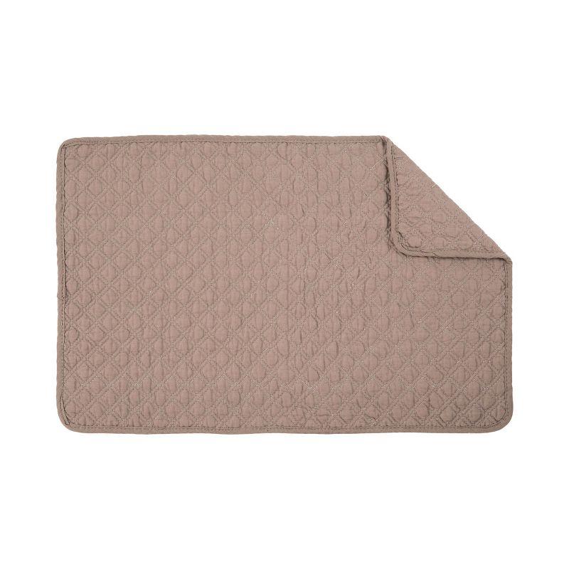 Clay Quilted Cotton Rectangular Placemats Set of 6